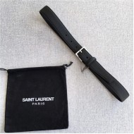 YSL BELT IN GRAINED LEATHER 30MM 1-1229 Silver High