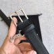 YSL BELT IN GRAINED LEATHER 30MM 1-1229 Silver High