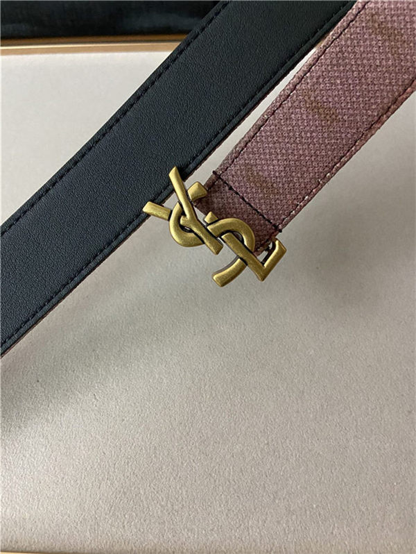 YSL BELT MONOGARM ALL OVER 30MM Gold High