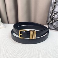 YSL HUBLOT LOOP BELT IN GRAINED LEATHER 20MM Gold High