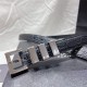 YSL BELT IN CROCODILE-EMBOSSED LEATHER 20MM 1-0510 Silver High