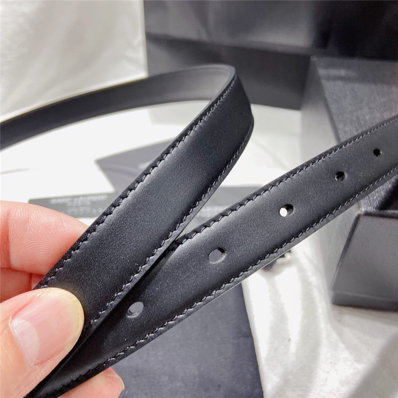 YSL BELT IN SMOOTH LEATHER 20MM 1-0510 Gold Black High