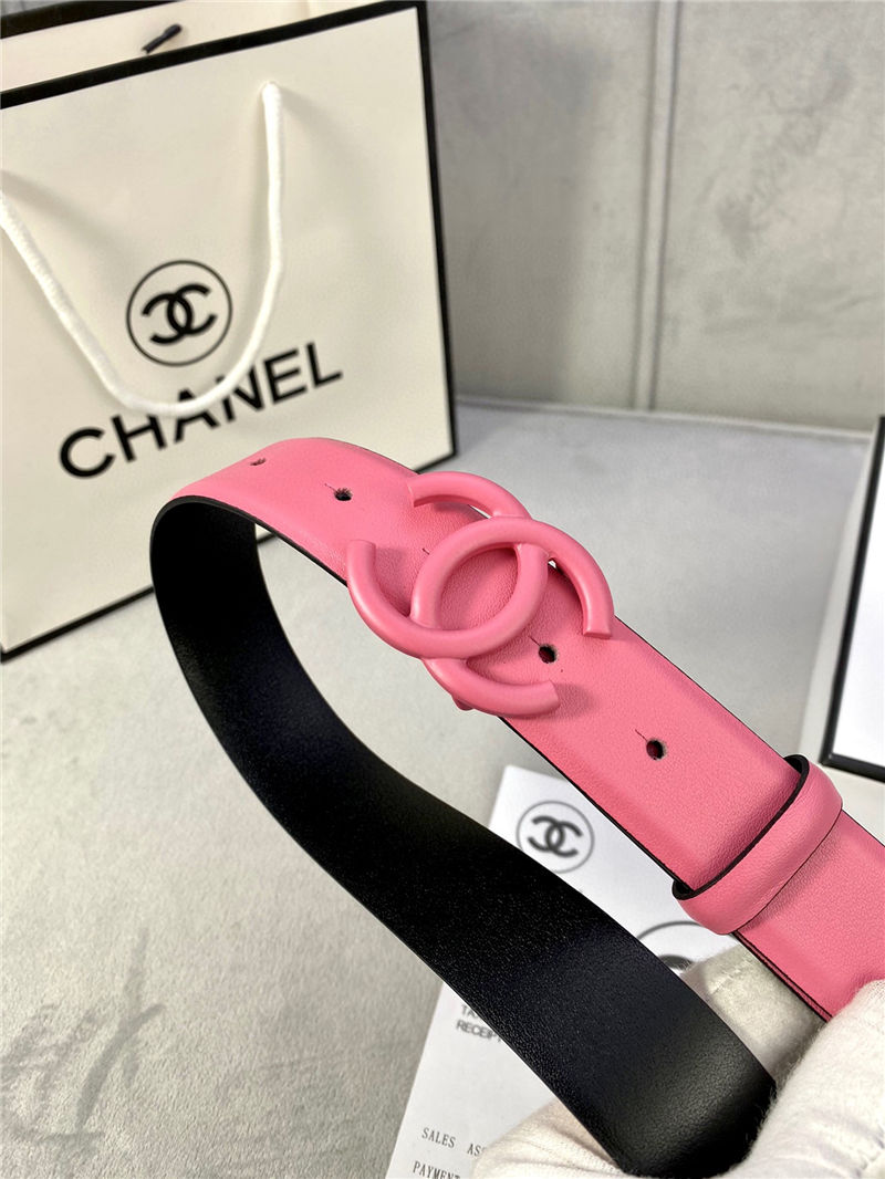 Chanel BELT Calfskin 30MM 2-1102 Rose Pink 2022 High