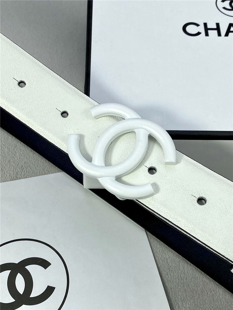 Chanel BELT Calfskin 30MM 2-1102 White 2022 High