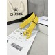 Chanel BELT Calfskin 30MM 2-1102 Yellow 2022 High