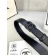 Chanel BELT Calfskin 30MM 2-1102 Black 2022 High