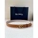 Chanel BELT Calfskin Gold/Silver Metal & Strass 30MM 2-1027 Brown 2022 High