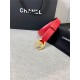 Chanel BELT Calfskin Gold/Silver Metal 30MM 2-1011 Red 2022 High