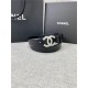 Chanel BELT Calfskin Gold/Silver Metal 30MM 2-1011 Black 2022 High