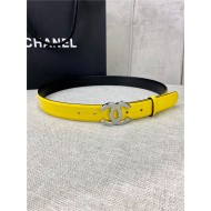 Chanel BELT Calfskin Gold/Silver Metal 30MM 2-1011 Yellow 2022 High