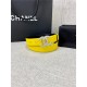 Chanel BELT Calfskin Gold/Silver Metal 30MM 2-1011 Yellow 2022 High