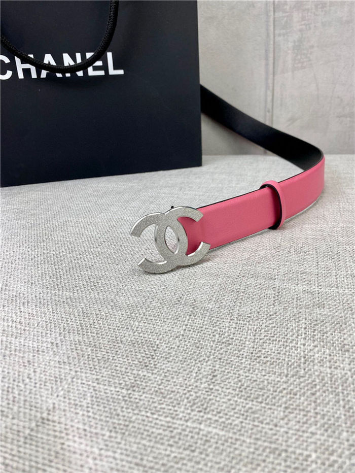 Chanel BELT Calfskin Gold/Silver Metal 30MM 2-1011 Rose Pink 2022 High