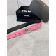 Chanel BELT Calfskin Gold/Silver Metal 30MM 2-1011 Rose Pink 2022 High