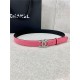 Chanel BELT Calfskin Gold/Silver Metal 30MM 2-1011 Rose Pink 2022 High