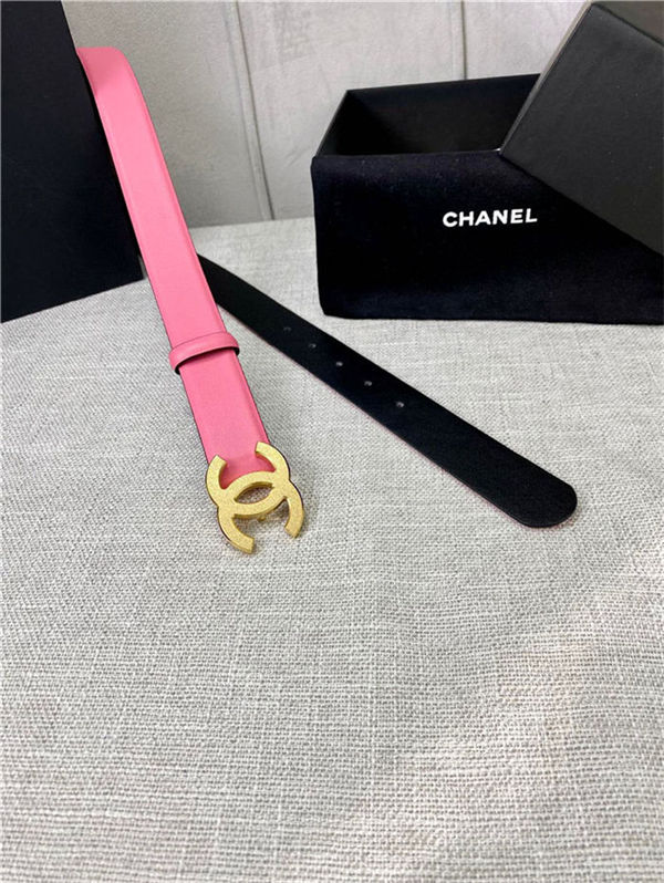 Chanel BELT Calfskin Gold/Silver Metal 30MM 2-1011 Rose Pink 2022 High