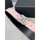 Chanel BELT Calfskin Gold/Silver Metal 30MM 2-1011 Pink 2022 High