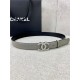 Chanel BELT Calfskin Gold/Silver Metal 30MM 2-1011 Grey 2022 High