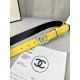 Chanel BELT Calfskin Gold/Silver Metal & Strass 30MM 2-1005 Yellow 2022 High