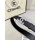 Chanel BELT Calfskin Gold/Silver Metal & Strass 30MM 2-1005 Black 2022 High