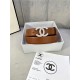 Chanel BELT Calfskin Gold/Silver Metal & Strass 30MM 2-1005 Brown 2022 High