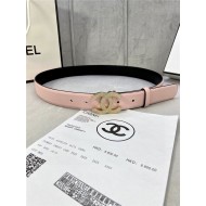 Chanel BELT Calfskin Gold/Silver Metal & Strass 30MM 2-1005 Pink 2022 High