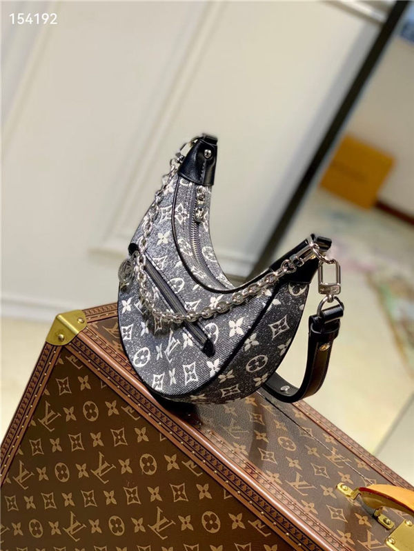 Louis Vuitton LOOP Handbag Denim textile jacquard M21752 High