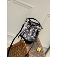 Louis Vuitton NANO NOÉ Denim textile jacquard M46449 High