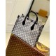 Louis Vuitton ONTHEGO MM Denim textile jacquard M46448 High