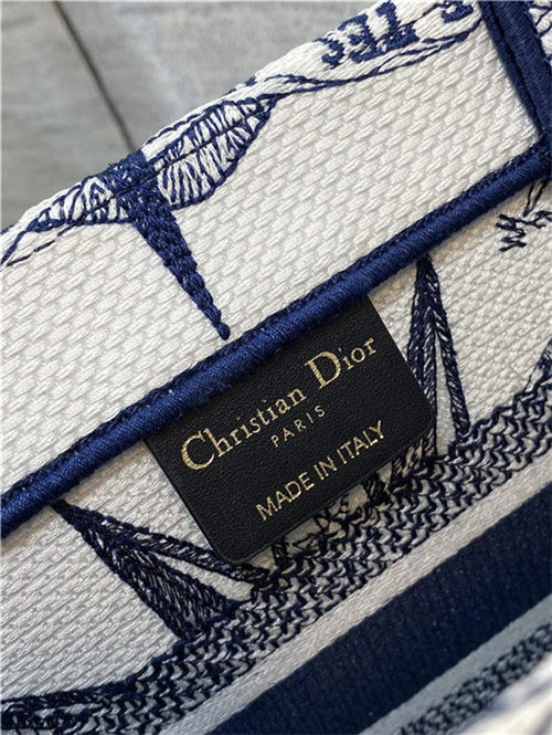 SMALL Dior BOOK TOTE Dior Rêve d'Infini Embroidery Blue High