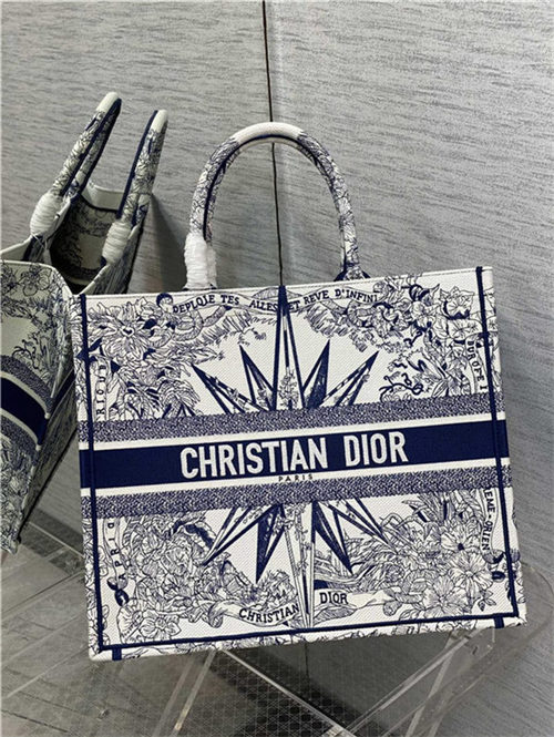 LARGE Dior BOOK TOTE Dior Rêve d'Infini Embroidery Blue High