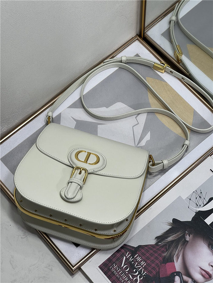 DIOR BOBBY FRAME BAG Box Calfskin Latte High