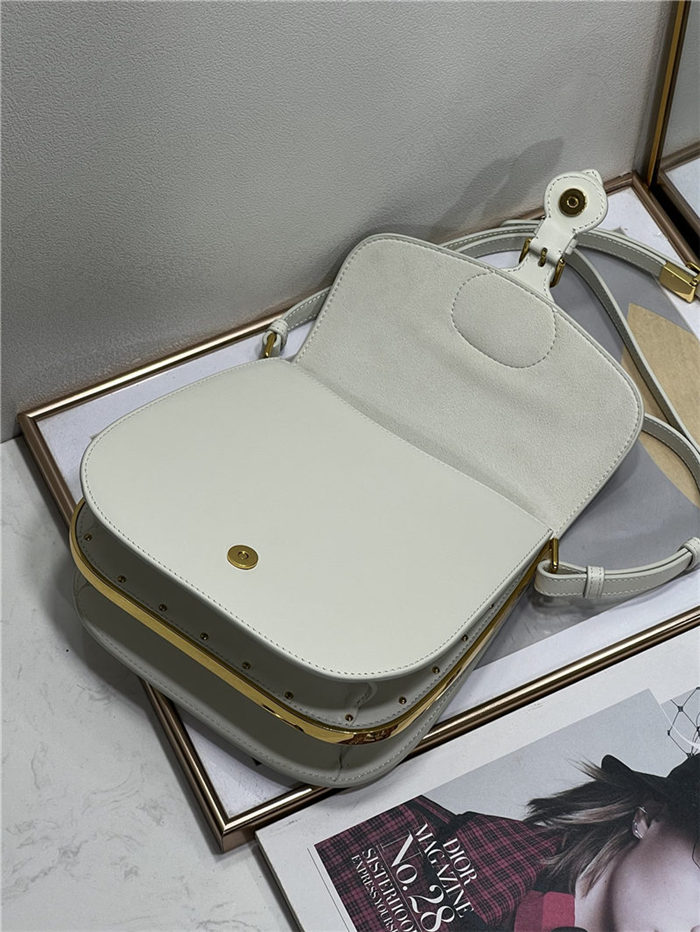 DIOR BOBBY FRAME BAG Box Calfskin Latte High