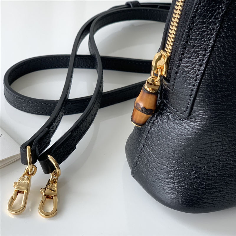 Gucci Diana mini tote bag 715775 Leather Black High