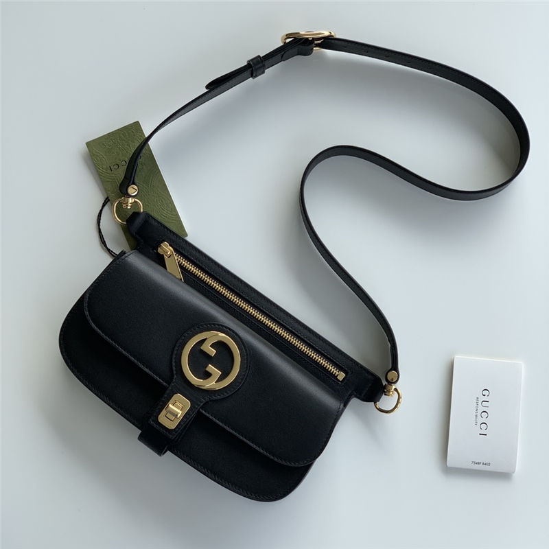 Gucci Blondie Belt bag 718154 Leather Balck  High