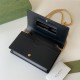 Gucci GG Matelassé chain wallet 723787 Leather Black High