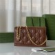 Gucci GG Matelassé chain wallet 723787 Leather Brown High