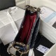 HOBO HANDBAG AS3690 Shiny Crumpled Calfskin & Gold-Tone Metal Navy A