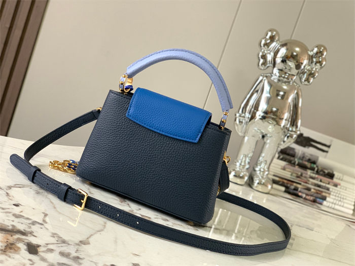 Louis Vuitton Capucines Mini Bag Taurillon Leather M20845 Blue High