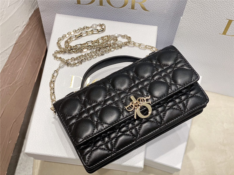 LADY Dior TOP HANDLE CLUTCH Cannage Lambskin High