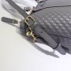 Gucci GUCCISSIMA LEATHER MICRO GG MEDIUM TOTE SHOULDER BAG 449656 Grey High