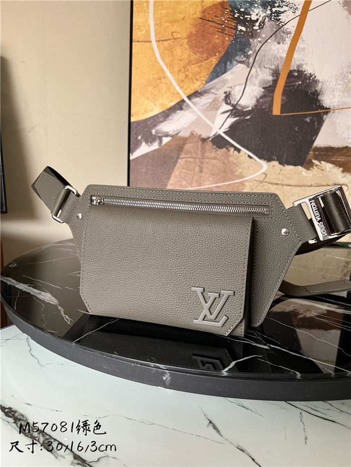 LV Aerogram Slingbag grained calf Kahki High