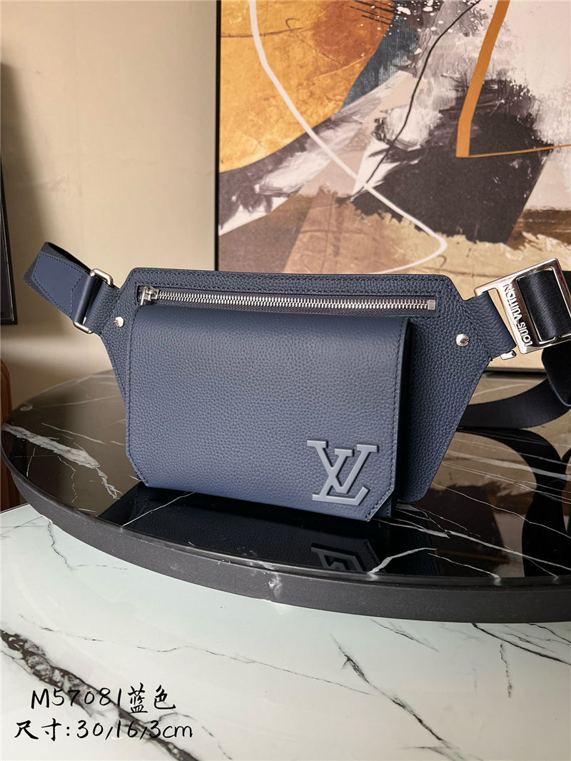 LV Aerogram Slingbag grained calf Navy Blue High