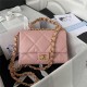 Chanel FLAP BAG Lambskin & Gold-Tone Metal AS3499 Pink A