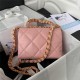 Chanel FLAP BAG Lambskin & Gold-Tone Metal AS3499 Pink A