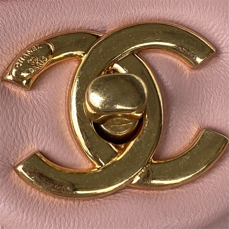 Chanel FLAP BAG Lambskin & Gold-Tone Metal AS3499 Pink A