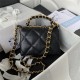 Chanel SMALL FLAP BAG Lambskin & Gold-Tone Metal AS3498 Black A