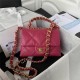 Chanel SMALL FLAP BAG Lambskin & Gold-Tone Metal AS3498 Red A