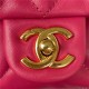 Chanel SMALL FLAP BAG Lambskin & Gold-Tone Metal AS3498 Red A