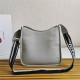 Prada hobo bag Leather 1BC073 Grey High