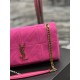 JAMIE MEDIUM CHAIN BAG "CARRÉ RIVE GAUCHE" IN SATIN AND LEATHER High